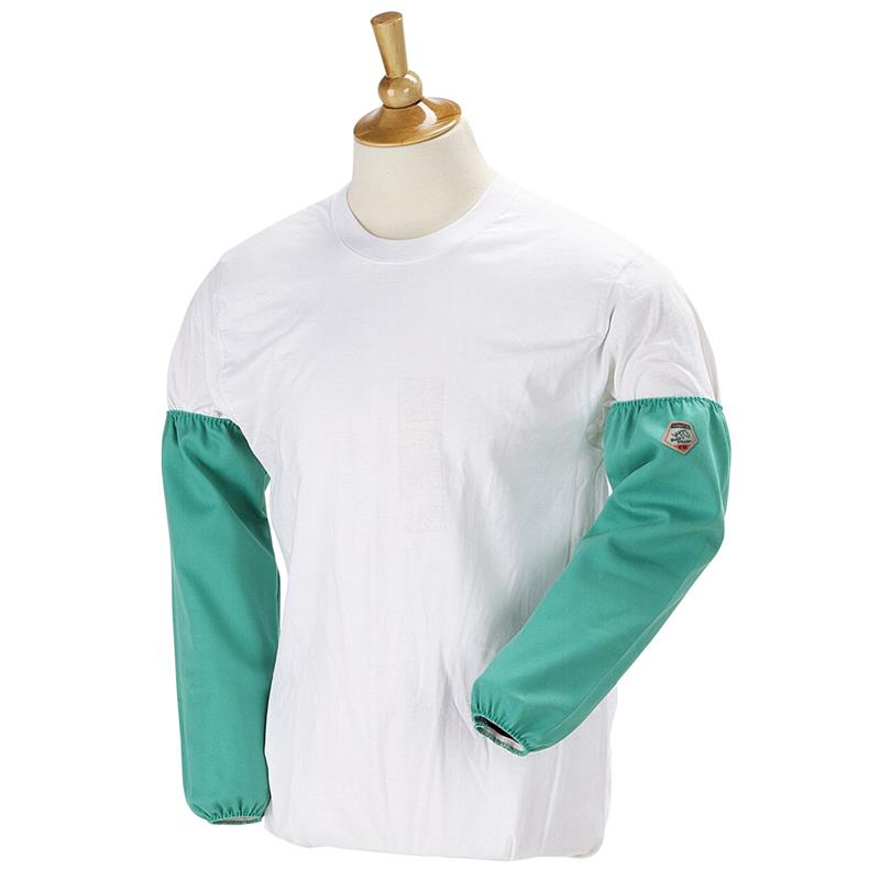 GREEN FR COTTON SLEEVE ELASTIC ENDS - Welding Apparel